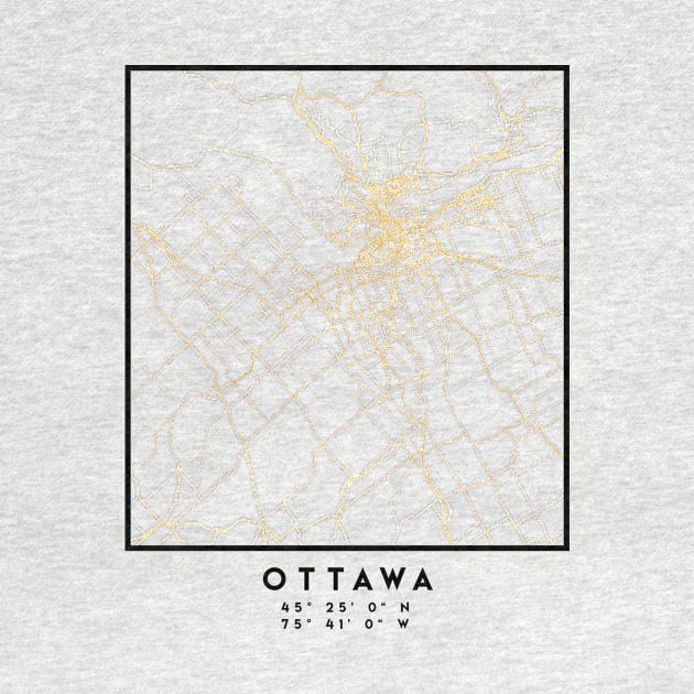 OTTAWA CANADA CITY STREET MAP ART by deificusArt